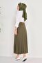 Belted Skirt - 23026-Haki - 5