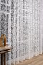 Shawl Pattern Knitted Plain Tulle Curtain, 300x250, Tight Pleat, 1/3 - 4