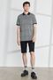 Men's Black Comfort Fit Polo Neck Jacquard T-Shirt - 2