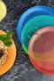Set of 4 Multi-Purpose Kids and Baby Dinner Plates - 20 Cm Multi Color