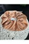Trendy fashion wide satin caramel brown elastic hair clip henna gift souvenir - 2