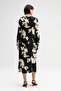 Floral Satin Dress - 5