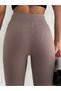 Women's Mink Fleece Ribbed High Waist Tights - 6
