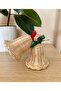 Christmas Bell Chime with Ribbon Christmas Pine Tree Ornament New Year Tree Decoration 11 Cm (Piece Price) - 2