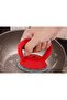 Red Metal Teflon Pan - Steel Rust Remover, Scraper Kitchen Apparatus 1 Piece