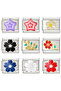 Italian Stainless Steel 9mm Blue Flower Charm - 3