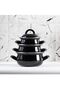 Enameled Black Mini Size 3 Piece Baby Food Milk Yogurt Cheese Soup Egg Breeding, Boiling Pot
