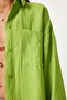 Women's Pistachio Green Oversize Basic Muslin Shirt Mx00150 - 6