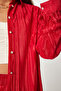 Red Women's Shirt and Trousers Set - Pleated and Buttoned FN03235 - 6