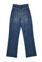 Koyu Mavi Paça Detaylı Yüksek Bel Wide Leg Jeans TWOSS24JE00149 - 8