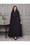 Hooded Belted Hijab Coat - 1231