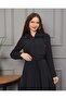 Hooded Belted Hijab Coat - 1231 - 6