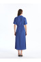 LCWAIKIKI Classic Women's Shirt Dress - Solid Cut, Short Sleeve - 4