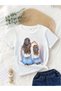 Mother and Daughter Printed Crew Neck Premium Tshirt for Women and Girls