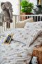 100% Organic Cotton Starry Cappuccino Baby Duvet Cover Set (with Sheets)