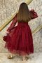 Lace Style Claret Red Children's Evening Dress with Bag, Age 10/13 Aby4555 - 3