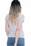 Women's Ecru V-Neck Striped T-shirt - 2