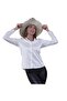 White Lightweight Flowing Back Gusseted Satin Woven Women's Shirt - 2