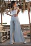 Rose's Boutiqe - Women's Gray Linen Trousers, Wide Belt and Loose Leg - 4