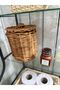 Wicker Rattan Bamboo Basket with Lid-Bathroom Organizer-Kids Room/Baby Room Decoration - 2
