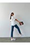 Ripped and Dirty Hem Mom Jeans Dark Blue - 6