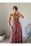 Long Dress with Straps - Pure Silk, Mirror Embroidery - 3