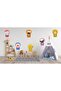 Cute Animals on a Balloon Kids Room Sticker 70x65 cm - 2