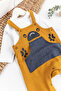 Teddy Bear Embroidered Baby Boy Jumpsuit Salopet Set - 2