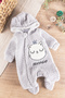 Welsoft Plush Girl/Boy Baby Jumpsuit with Cat Figure