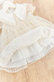 Embroidered Short Sleeve Summer Baby Girl Tulle Dress - 3