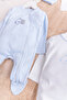 2-Piece Long Sleeve Baby Boy Jumpsuit Set with Teddy Bear Figure - 3
