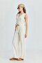 Pleated Bohemian Trousers Beige - 6