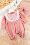 Baby Girl Jumpsuit with Laced Bandanas