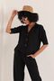 Linen Fabric Crop Oversize Women's Shirt - 6