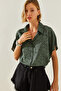 Women's Leopard Short Sleeve Patterned Viscose Shirt 40831005 - 4