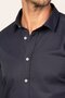 Modern Fit Long Sleeve Dobby Tie Men's Navy Blue Shirt - 3
