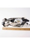 Elegant Luxury Satin Fabric Scrunchie with Black Pattern - Women's Scrunchie Elastic Hair Tie - 2