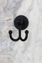 Bathroom Set, Black, Flat Towel Holder, Covered Toilet Roll Holder, Bathrobe Holder - Matte Black - 4