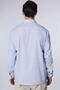 Men's Relax Fit Comfortable Cut Oversized Long Sleeve 100% Cotton Linen Texture Blue Shirt - 5