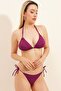 Plum String Tied Bikini Bottom