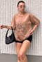 Mink Sun And Moon Printed Oversize Women's Tshirt - 5