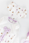 Rabbit Patterned Bow 5 Piece Baby Girl Hospital Outlet Baby Set - 3