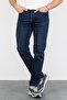Men's Victor Regular Fit Stretch Fabric Dark Blue Jean Denim Trousers - 2