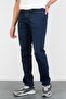 Men's Victor Regular Fit Stretch Fabric Dark Blue Jean Denim Trousers - 4