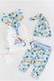 Forest Themed 5 Piece Baby Boy Hospital Outlet Baby Set