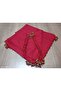 Handmade Cherry Embroidery, Beaded Writing, Cheesecloth, Scarf, Yemeni, Mevlüt Coverlet with Embroidery on 4 Sides