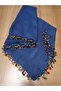 Handmade Crystal Drop Beaded Writing, Cheesecloth Yemeni, Scarf, 4 Edge-Embroidered - 4