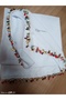 Handmade Crystal Drop Beaded Writing, Cheesecloth Yemeni, Scarf, 4 Edge-Embroidered - 3