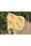 Women's Yellow Leaf Patterned Cotton Handmade Hair Bandana - 4