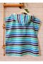 Boys' and Girls' Hooded Bamboo Towel - Striped/Blue Poncho